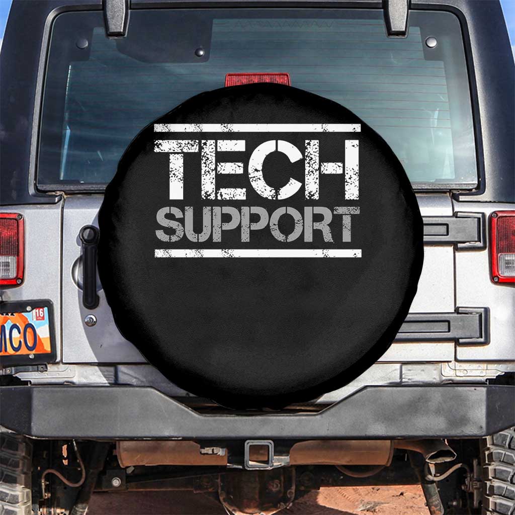 Funny Tech Support DOGE Spare Tire Cover Trump Strips TS11 No hole Black Print Your Wear