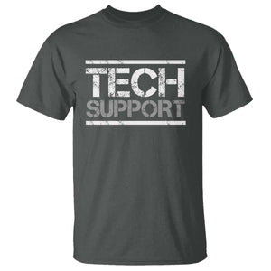 Funny Tech Support DOGE T Shirt Trump Strips TS11 Dark Heather Print Your Wear