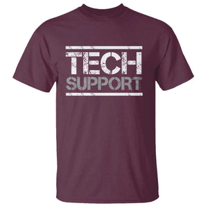Funny Tech Support DOGE T Shirt Trump Strips TS11 Maroon Print Your Wear