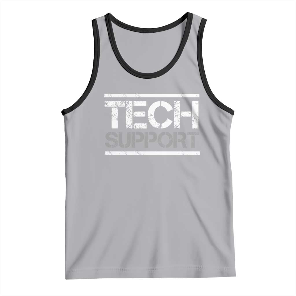Funny Tech Support DOGE Tank Top Trump Strips TS11 Athletic Heather Black Print Your Wear