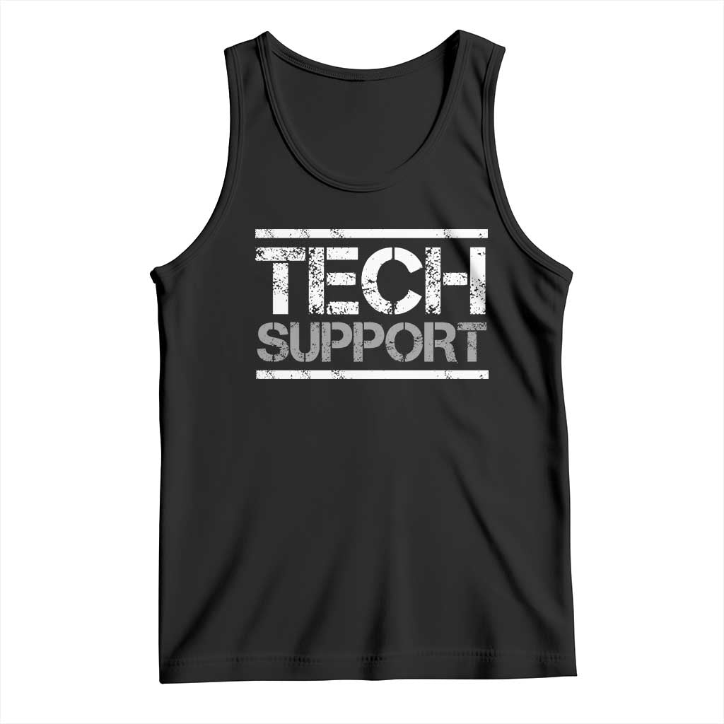 Funny Tech Support DOGE Tank Top Trump Strips TS11 Black Print Your Wear