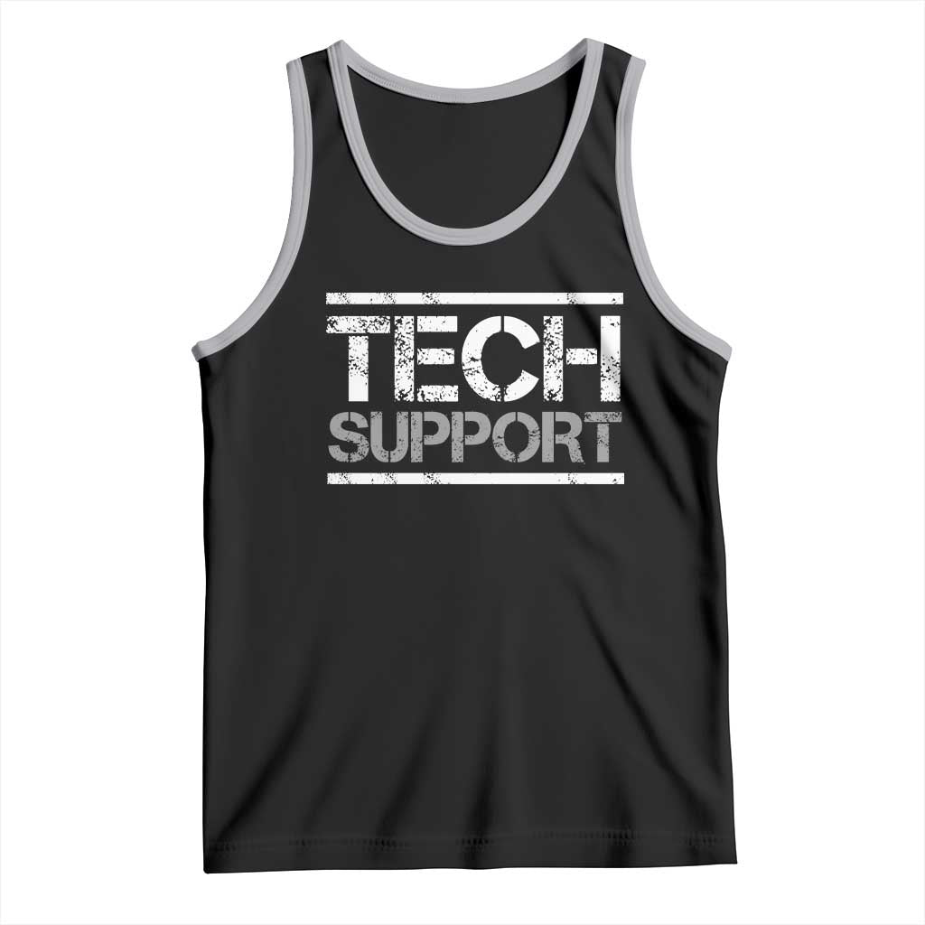 Funny Tech Support DOGE Tank Top Trump Strips TS11 Black Athletic Heather Print Your Wear