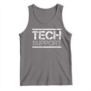 Funny Tech Support DOGE Tank Top Trump Strips TS11 Deep Heather Print Your Wear