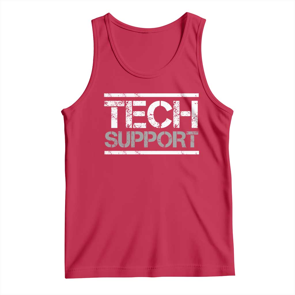 Funny Tech Support DOGE Tank Top Trump Strips TS11 Red Print Your Wear