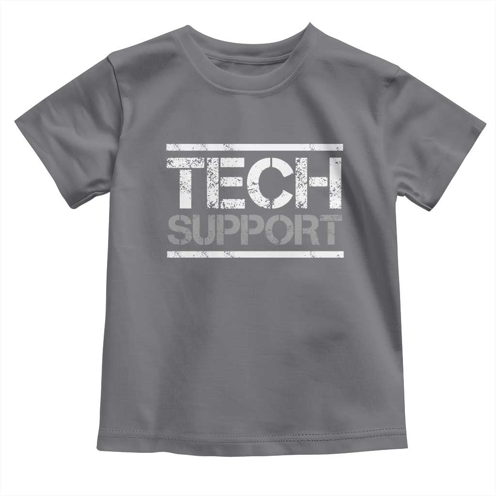 Funny Tech Support DOGE Toddler T Shirt Trump Strips TS11 Charcoal Print Your Wear