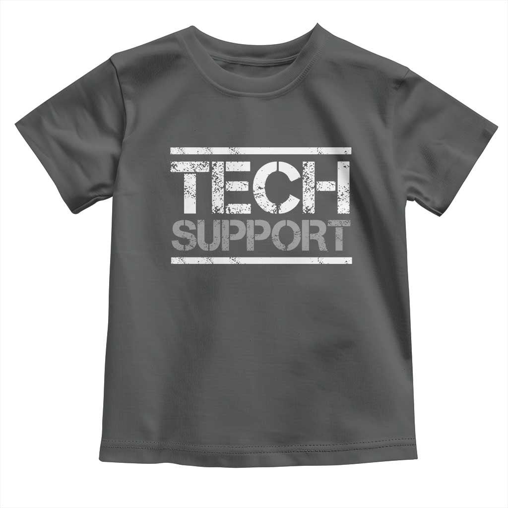 Funny Tech Support DOGE Toddler T Shirt Trump Strips TS11 Dark Heather Print Your Wear
