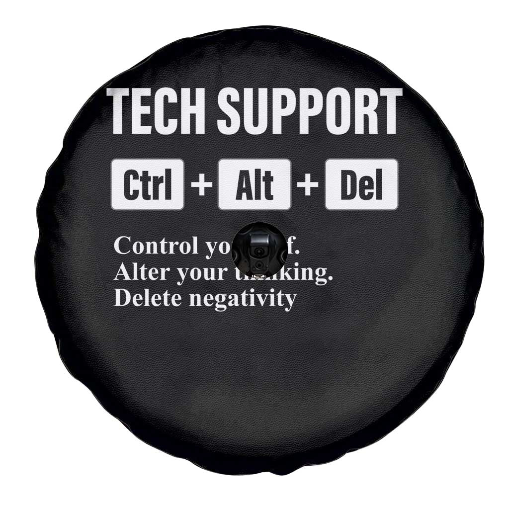 Funny Tech Support Spare Tire Cover Ctrl Alt Del Control Yourself Alter Your Thinking Delete Negativity TS11 Print Your Wear
