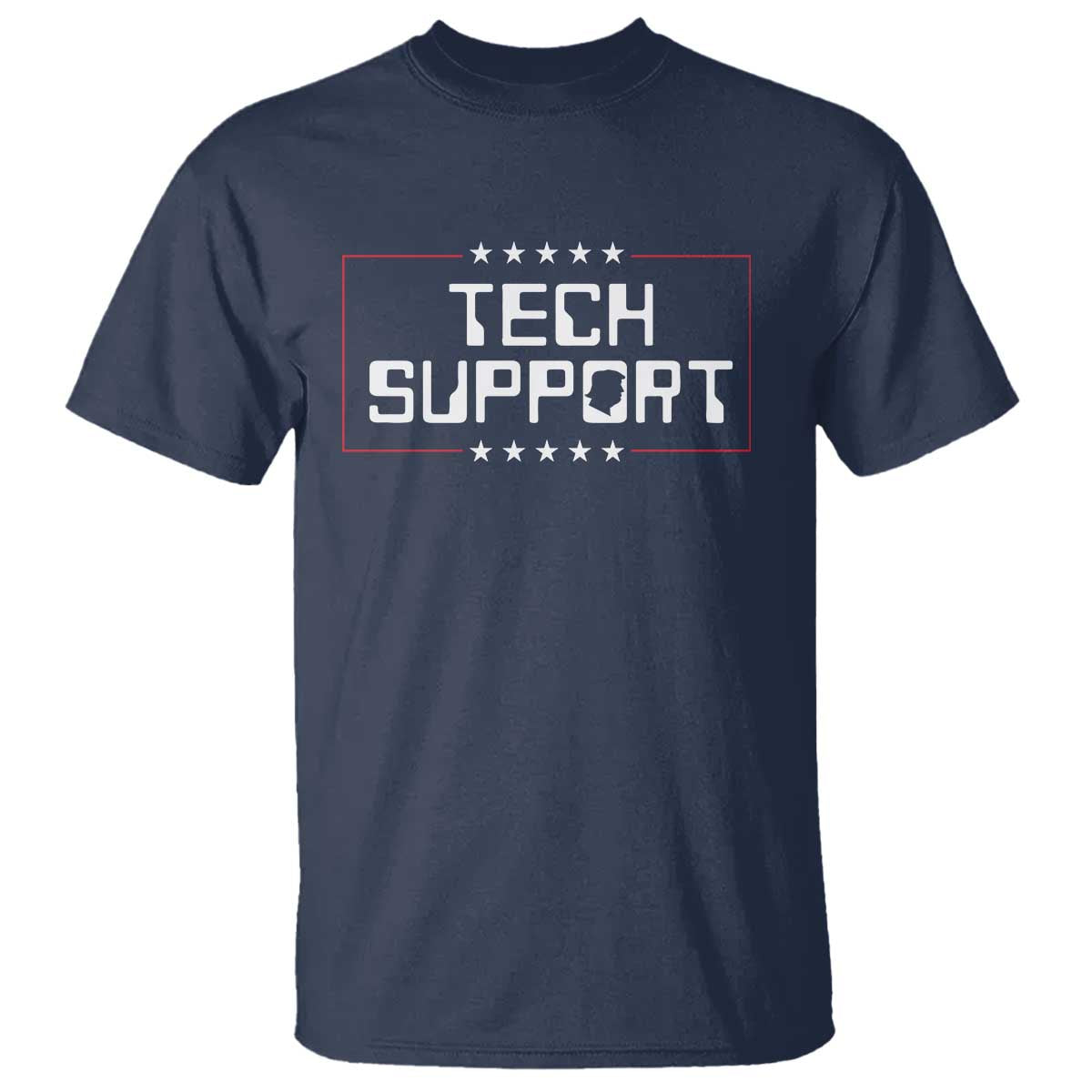 Funny Tech Support DOGE T Shirt Trump Musk Star TS11 Navy Print Your Wear