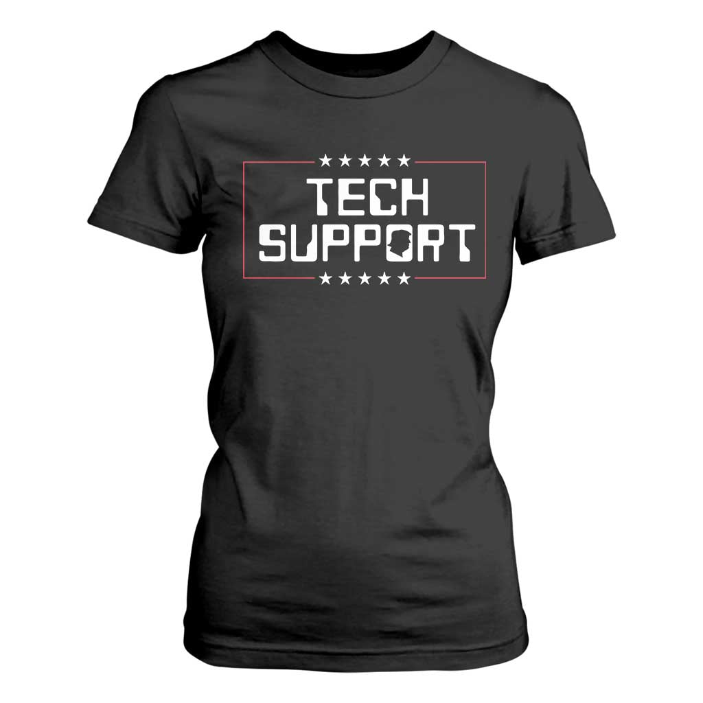 Funny Tech Support DOGE T Shirt For Women Trump Musk Star TS11 Black Print Your Wear