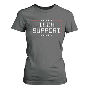 Funny Tech Support DOGE T Shirt For Women Trump Musk Star TS11 Dark Heather Print Your Wear