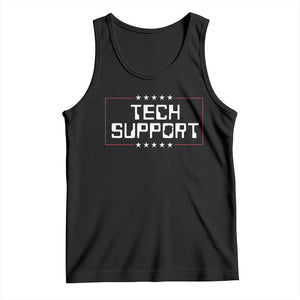 Funny Tech Support DOGE Tank Top Trump Musk Star TS11 Black Print Your Wear