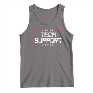 Funny Tech Support DOGE Tank Top Trump Musk Star TS11 Deep Heather Print Your Wear
