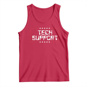 Funny Tech Support DOGE Tank Top Trump Musk Star TS11 Red Print Your Wear
