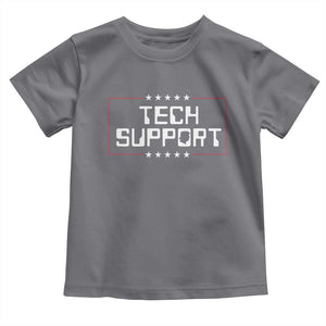 Funny Tech Support DOGE Toddler T Shirt Trump Musk Star TS11 Charcoal Print Your Wear