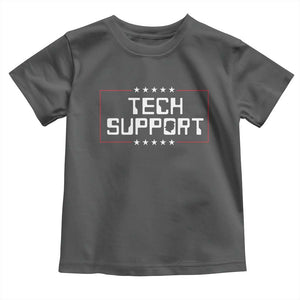 Funny Tech Support DOGE Toddler T Shirt Trump Musk Star TS11 Dark Heather Print Your Wear