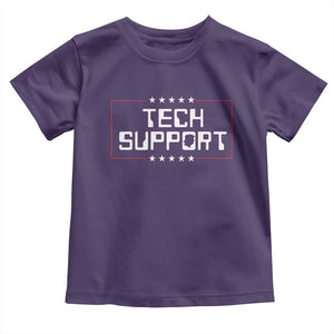 Funny Tech Support DOGE Toddler T Shirt Trump Musk Star TS11 Purple Print Your Wear