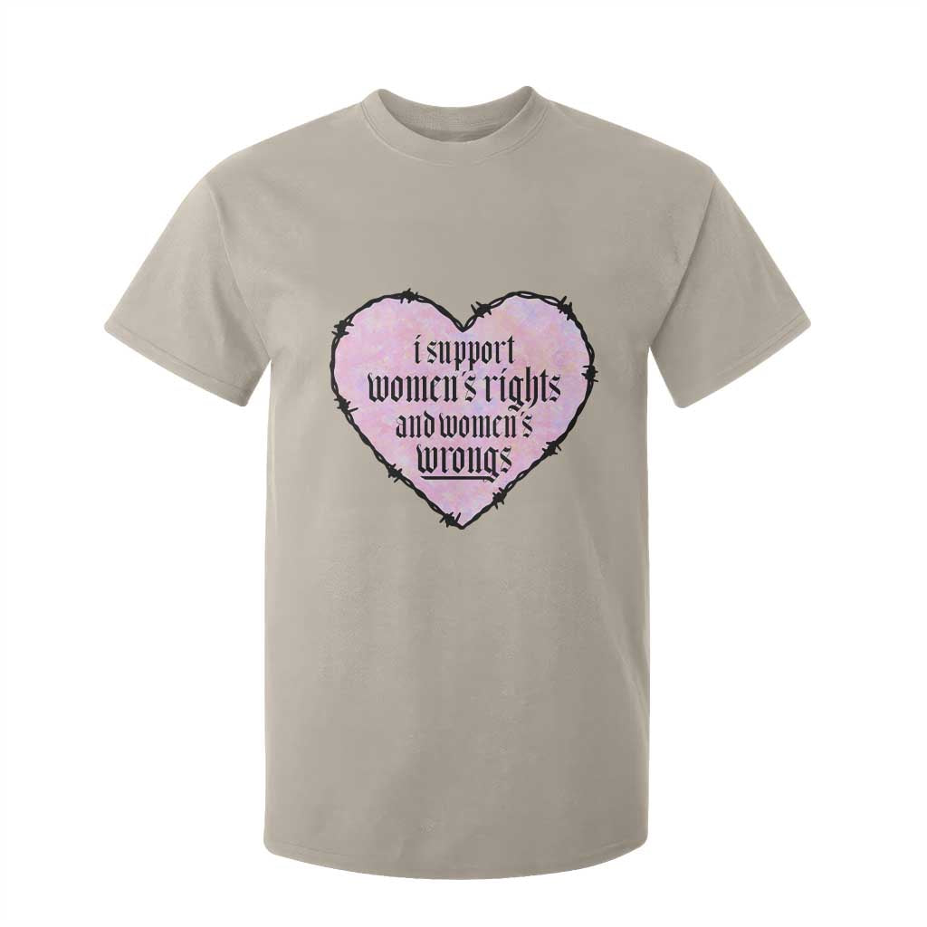 Funny I Support Women's Rights And Women's Wrongs T Shirt For Kid Barbed Wire Heart TS11 Sand Print Your Wear