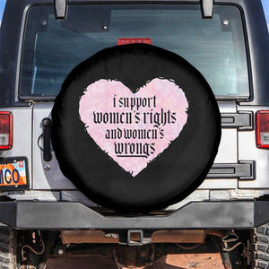 Funny I Support Women's Rights And Women's Wrongs Spare Tire Cover Barbed Wire Heart TS11 No hole Black Print Your Wear