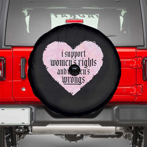 Funny I Support Women's Rights And Women's Wrongs Spare Tire Cover Barbed Wire Heart TS11 Black Print Your Wear