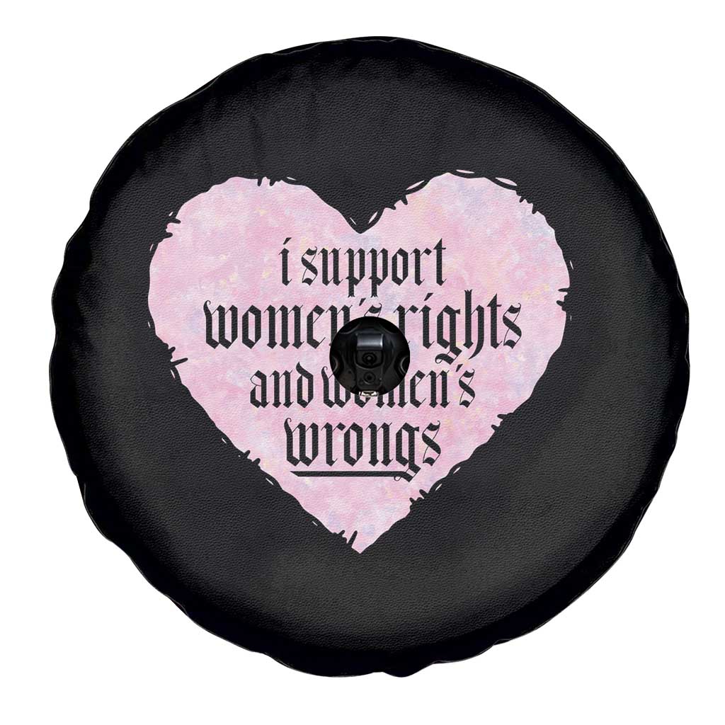 Funny I Support Women's Rights And Women's Wrongs Spare Tire Cover Barbed Wire Heart TS11 Print Your Wear