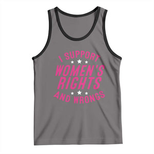 Funny I Support Women's Rights And Wrongs Tank Top Feminist Star TS11 Deep Heather Black Print Your Wear