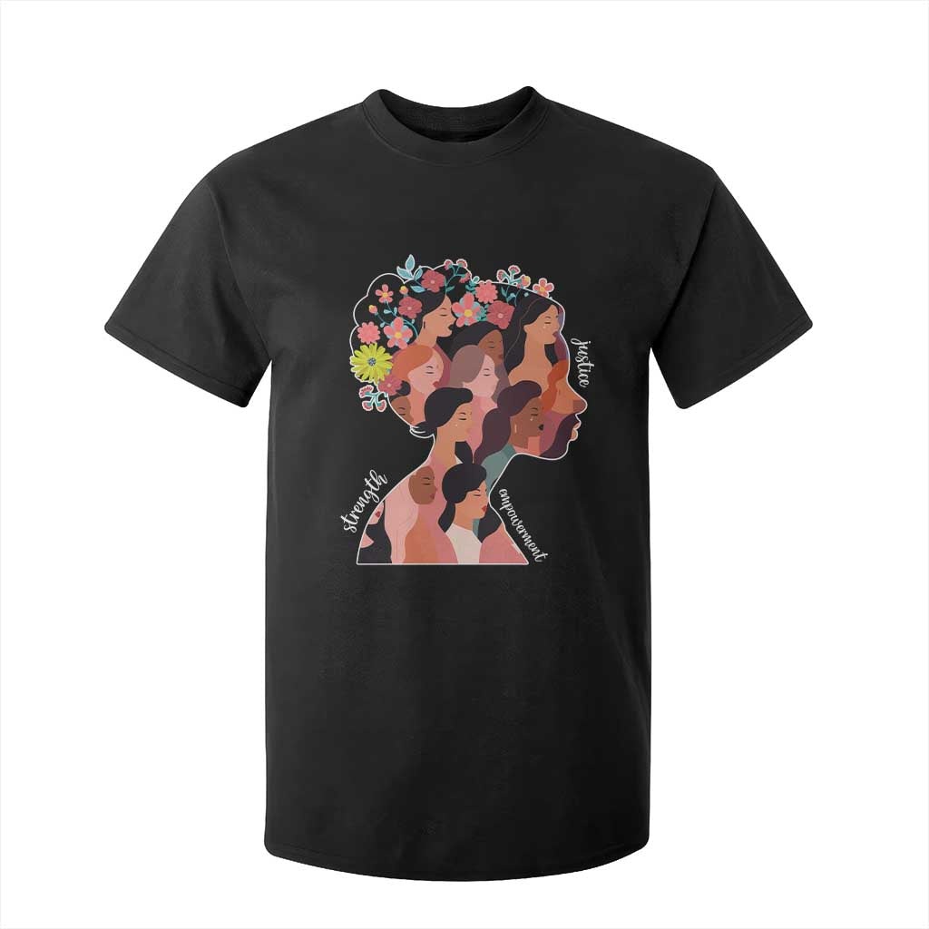 International Women's Day T Shirt For Kid Justice Strength Empowerment Feminist TS11 Black Print Your Wear