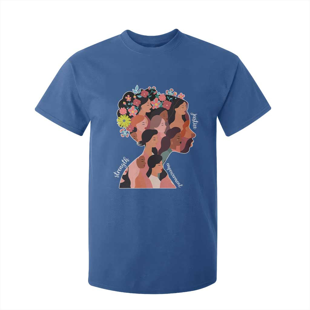 International Women's Day T Shirt For Kid Justice Strength Empowerment Feminist TS11 Royal Blue Print Your Wear