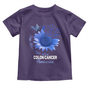 Colon Cancer Awareness Toddler T Shirt Faith Hope Fight Love Blue Sunflower Ribbon TS11 Purple Print Your Wear