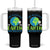 Funny The Rotation Of The Earth Always Makes My Day Tumbler With Handle Climate Change Earth Day Moon TS11 One Size: 40 oz Black Print Your Wear