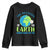 Funny The Rotation Of The Earth Always Makes My Day Youth Sweatshirt Climate Change Earth Day Moon TS11 Black Print Your Wear
