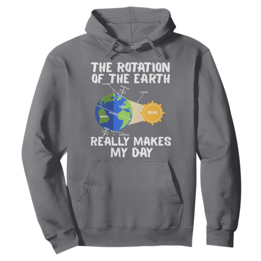 Funny The Rotation Of The Earth Really Makes My Day Hoodie Climate Change Earth Day TS11 Charcoal Print Your Wear