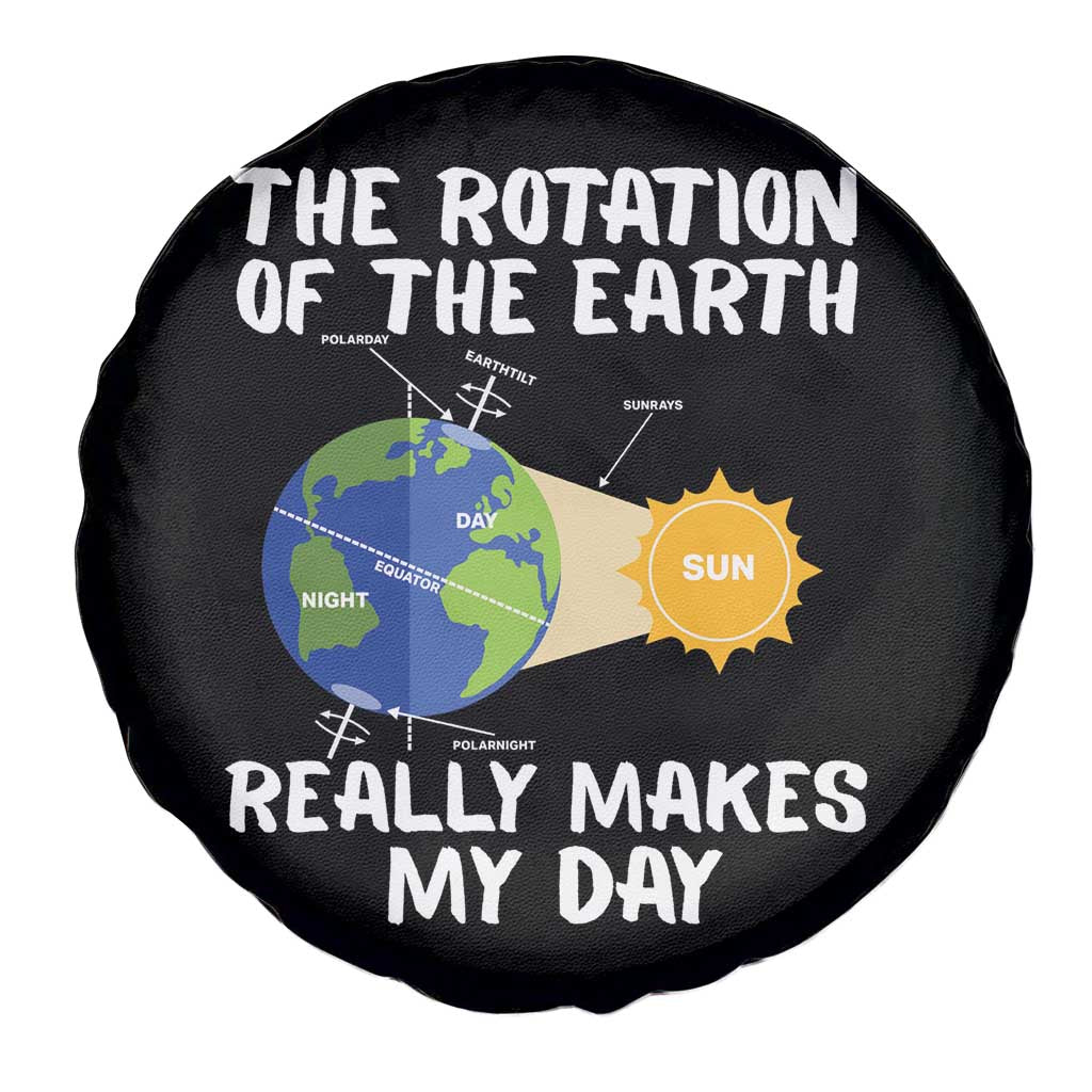 Funny The Rotation Of The Earth Really Makes My Day Spare Tire Cover Climate Change Earth Day TS11 Print Your Wear