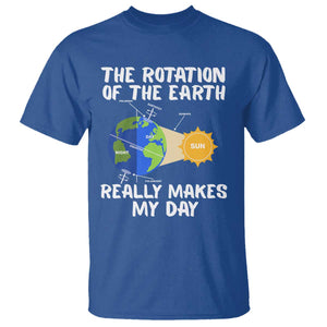 Funny The Rotation Of The Earth Really Makes My Day T Shirt Climate Change Earth Day TS11 Royal Blue Print Your Wear