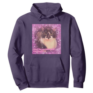 Funny Save The Environment Eat Plastic Hoodie Cat Meme TS11 Purple Print Your Wear
