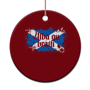 Alba Gu Brath Ceramic Ornament Vintage Scottish Scotland Flag Saltire TS11 1pc Red Print Your Wear