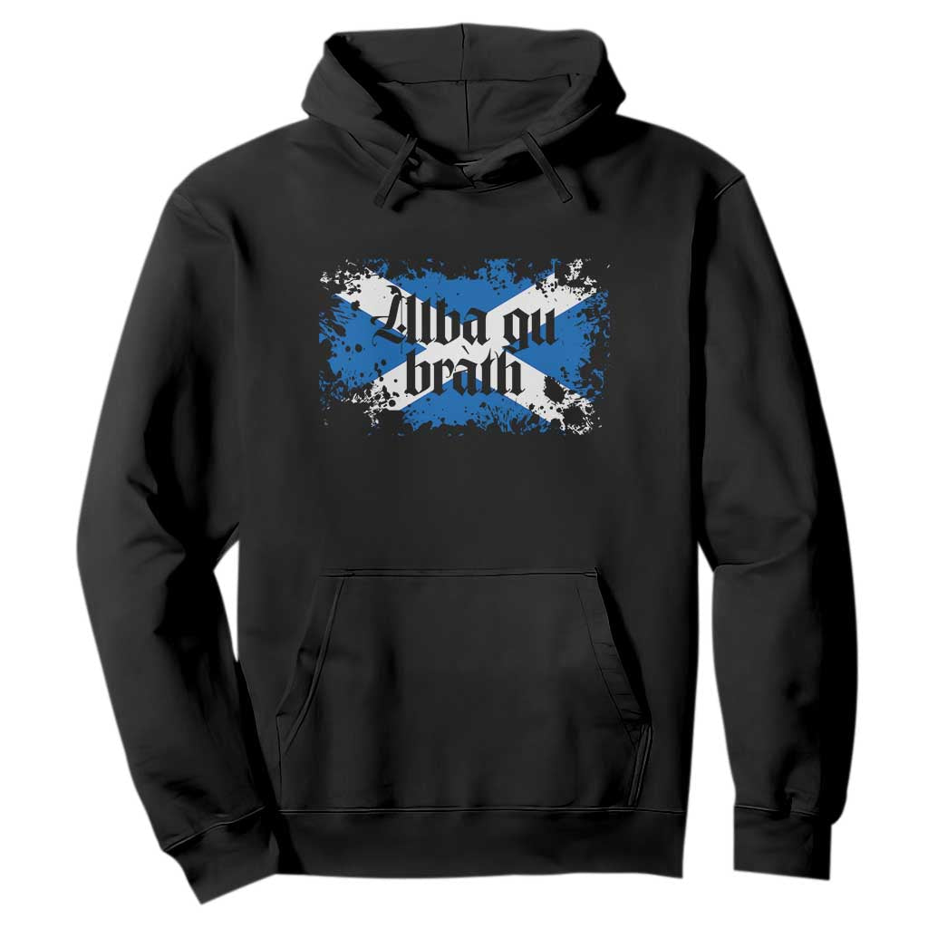 Alba Gu Brath Hoodie Vintage Scottish Scotland Flag Saltire TS11 Black Print Your Wear