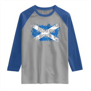 Alba Gu Brath Raglan Shirt Vintage Scottish Scotland Flag Saltire TS11 Sport Gray Royal Print Your Wear