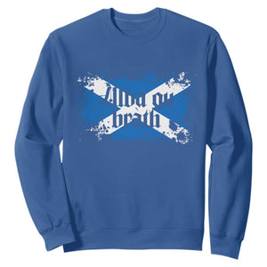 Alba Gu Brath Sweatshirt Vintage Scottish Scotland Flag Saltire TS11 Royal Blue Print Your Wear