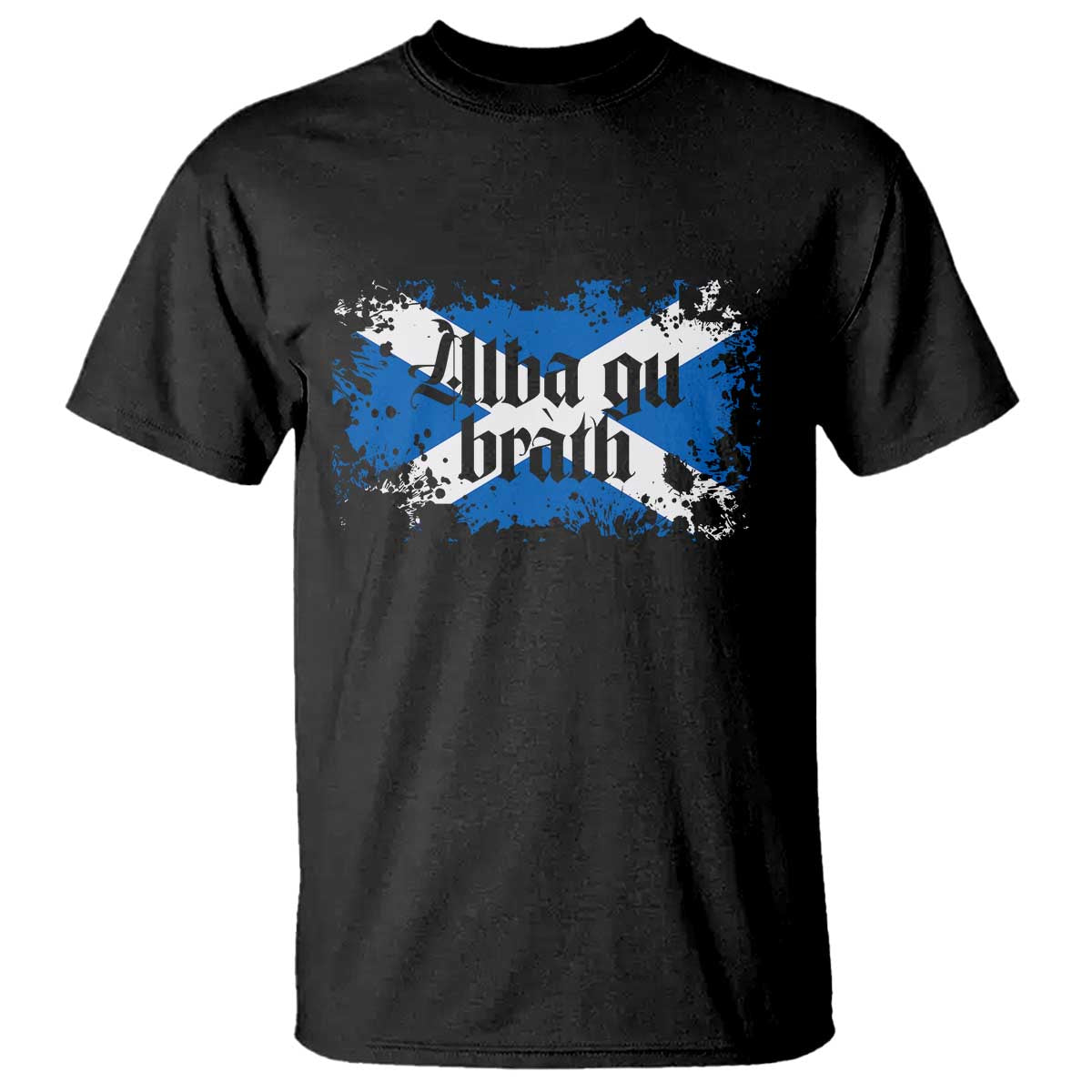 Alba Gu Brath T Shirt Vintage Scottish Scotland Flag Saltire TS11 Black Print Your Wear