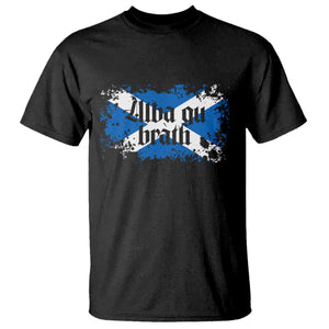 Alba Gu Brath T Shirt Vintage Scottish Scotland Flag Saltire TS11 Black Print Your Wear