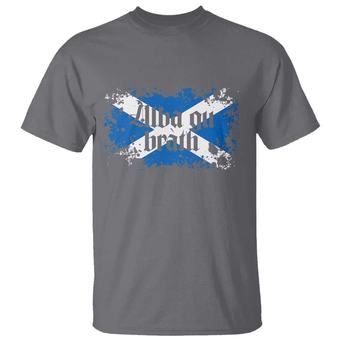 Alba Gu Brath T Shirt Vintage Scottish Scotland Flag Saltire TS11 Charcoal Print Your Wear