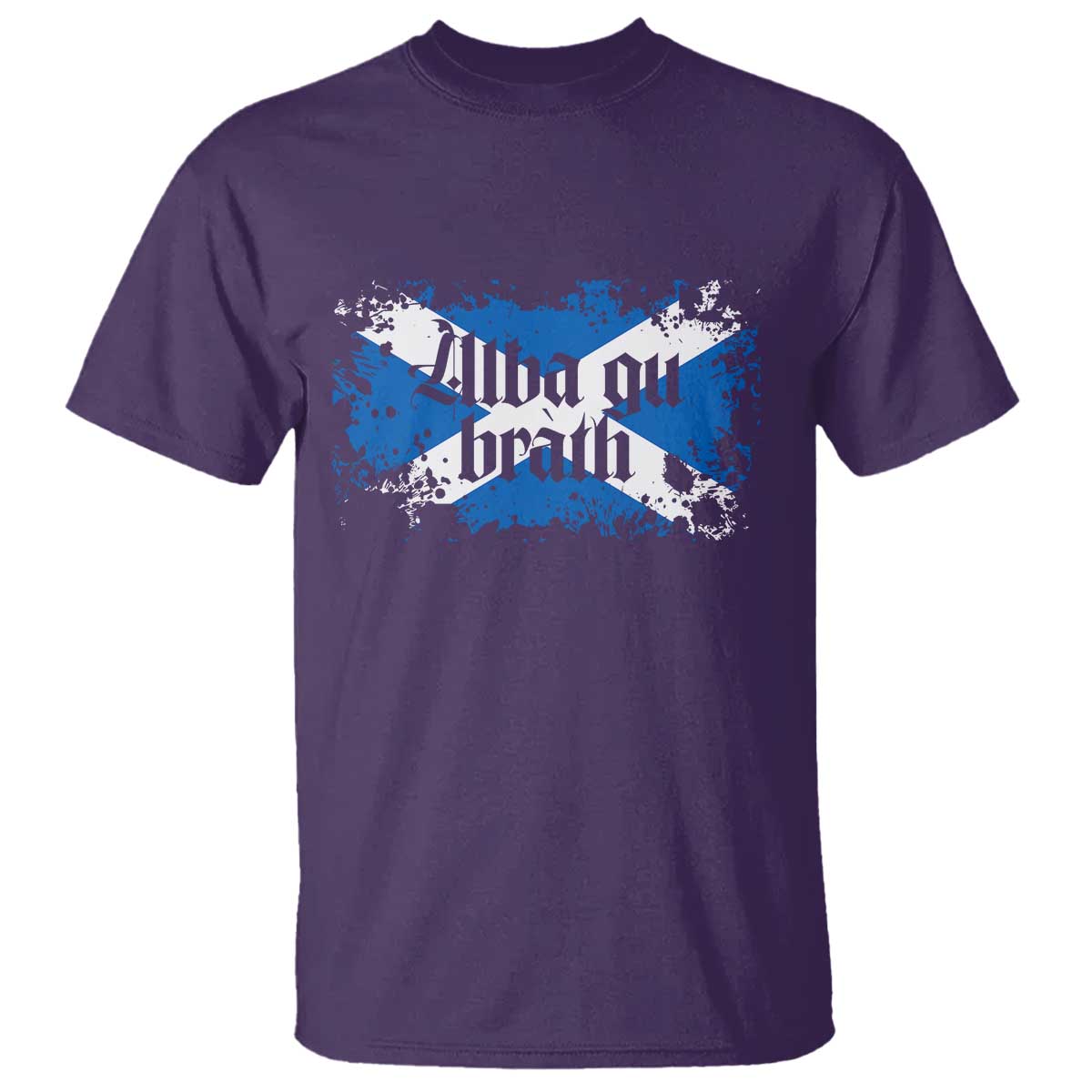 Alba Gu Brath T Shirt Vintage Scottish Scotland Flag Saltire TS11 Purple Print Your Wear