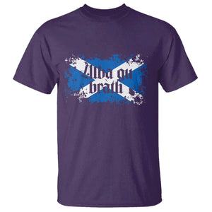 Alba Gu Brath T Shirt Vintage Scottish Scotland Flag Saltire TS11 Purple Print Your Wear