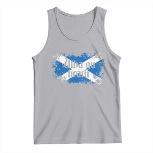 Alba Gu Brath Tank Top Vintage Scottish Scotland Flag Saltire TS11 Athletic Heather Print Your Wear