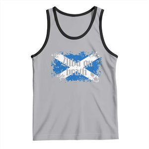 Alba Gu Brath Tank Top Vintage Scottish Scotland Flag Saltire TS11 Athletic Heather Black Print Your Wear