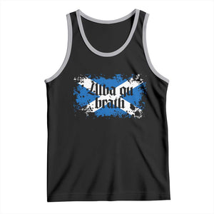 Alba Gu Brath Tank Top Vintage Scottish Scotland Flag Saltire TS11 Black Athletic Heather Print Your Wear