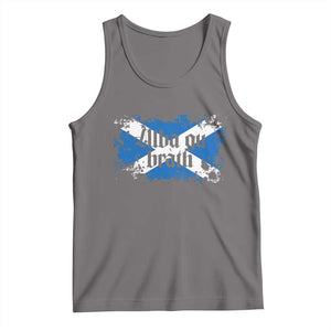 Alba Gu Brath Tank Top Vintage Scottish Scotland Flag Saltire TS11 Deep Heather Print Your Wear