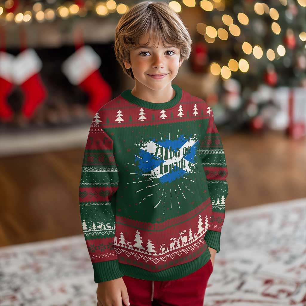 Alba Gu Brath Knit Sweatshirt Vintage Scottish Scotland Flag Saltire TS11 Christmas Print Your Wear