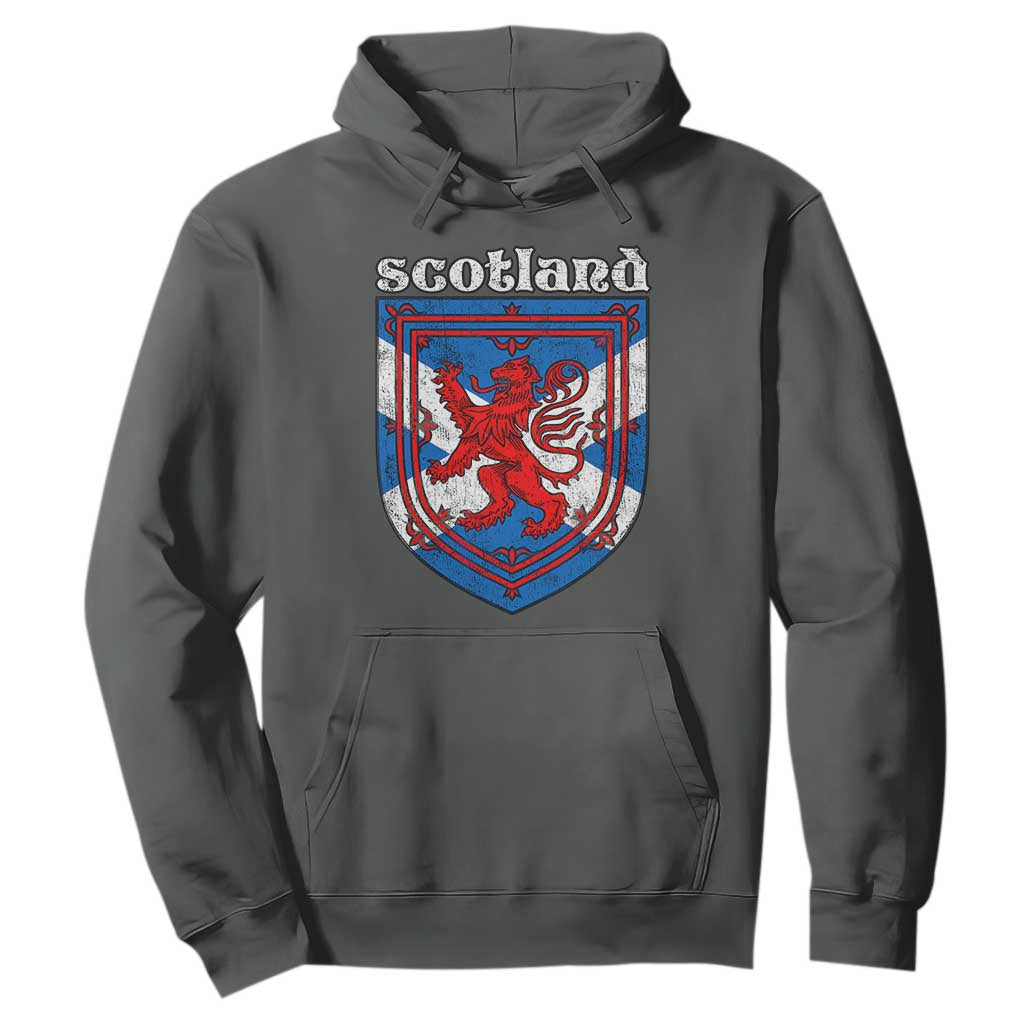 Scottish Pride Hoodie Scottish Rampant Lion Flag Scotland Coat of Arms TS11 Dark Heather Print Your Wear