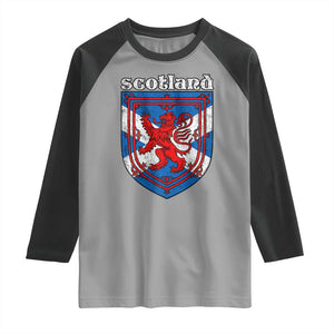 Scottish Pride Raglan Shirt Scottish Rampant Lion Flag Scotland Coat of Arms TS11 Sport Gray Black Print Your Wear
